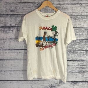 Vintage Single Stitch Sun Island Jamaica No Problem Graphic Tee XL